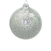15cm Iced Silver Ornament