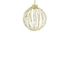 8cm Clear Ornament with Gold Glitter