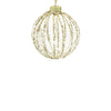 10cm Clear Ornament with Gold Glitter