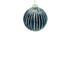 8cm Fluted Blue Ornament