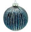 10cm  Fluted Blue Ornament