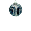 10cm  Fluted Blue Ornament
