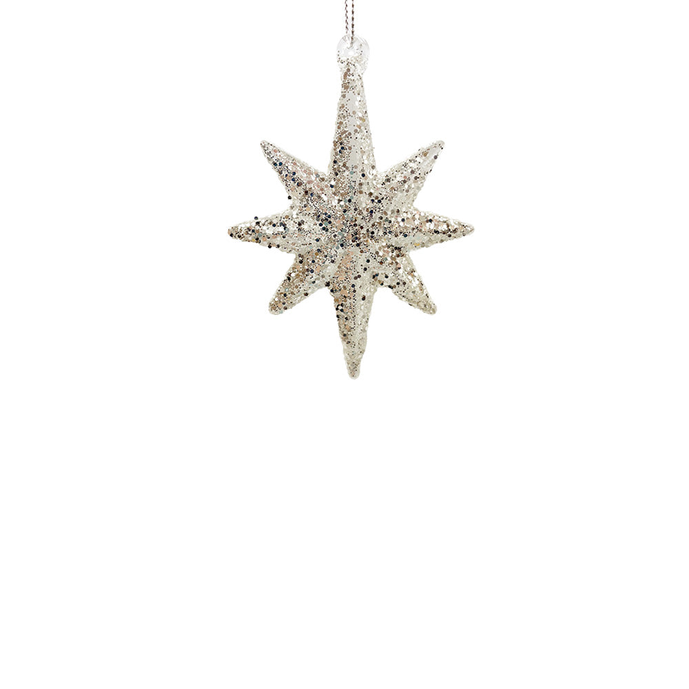 Star Champagne Glitter Ornament