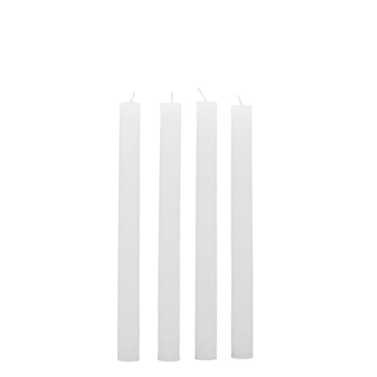 Rustic Blanco Dinner Candle Set of 4