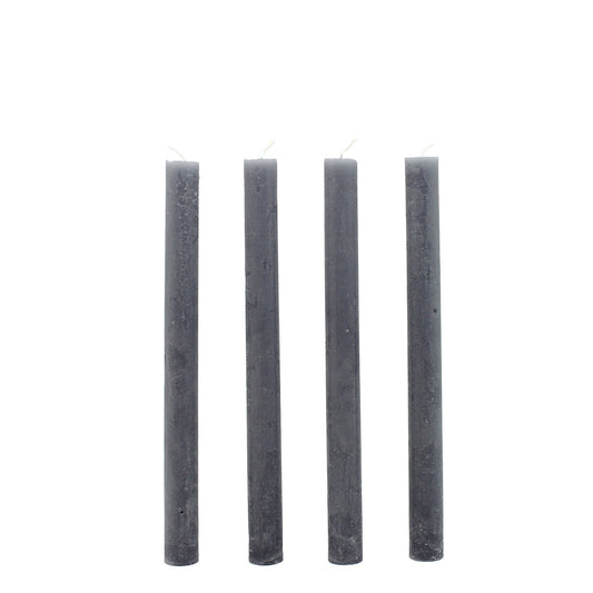 Rustic Pewter Dinner Candle Set of 4