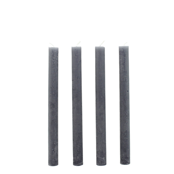 Rustic Pewter Dinner Candle Set of 4