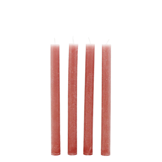 Rustic Blush Dinner Candle Set of 4