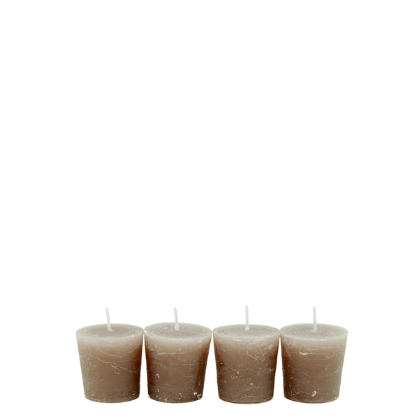 Votive Candles Set of 4 Stone