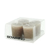 Votive Candles Set of 4 Stone