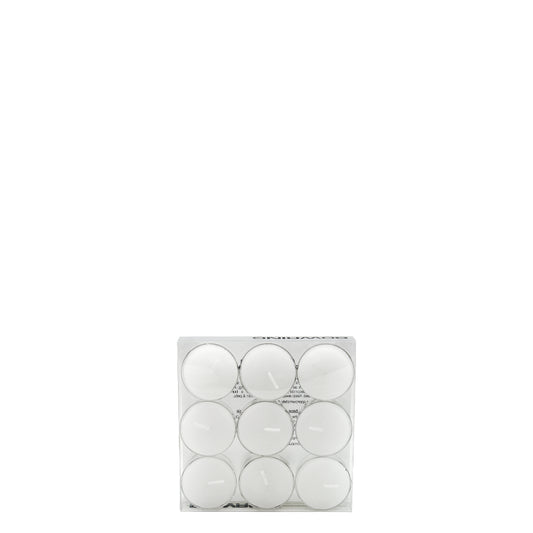 Tealight Candles Set of 9 Blanco