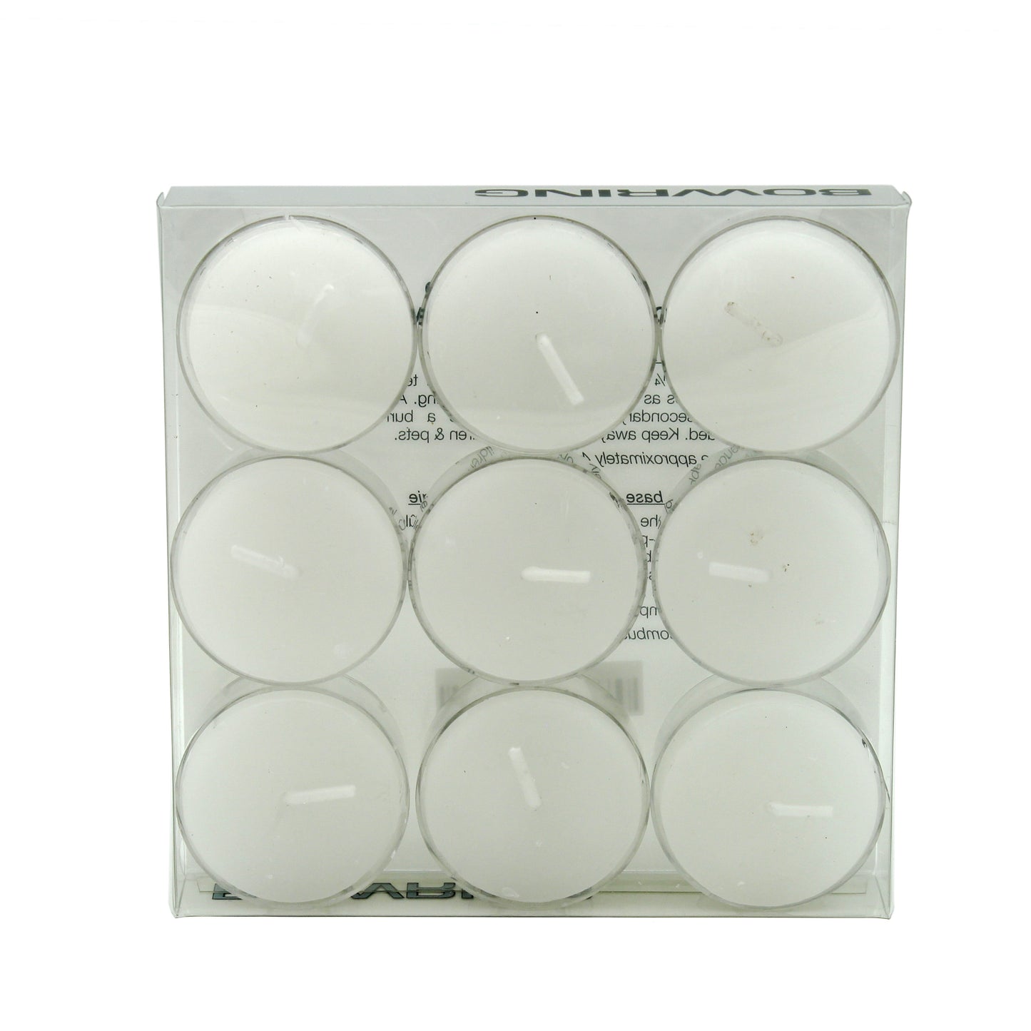 Tealight Candles Set of 9 Blanco
