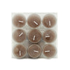 Tealight Candles Set of 9 Stone