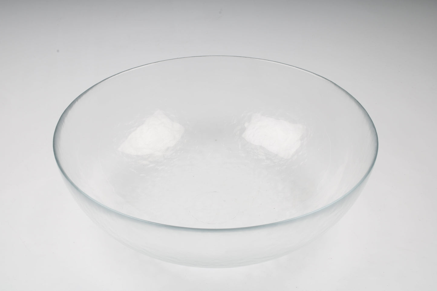 Glacier 28cm Clear Glass Shallow Bowl