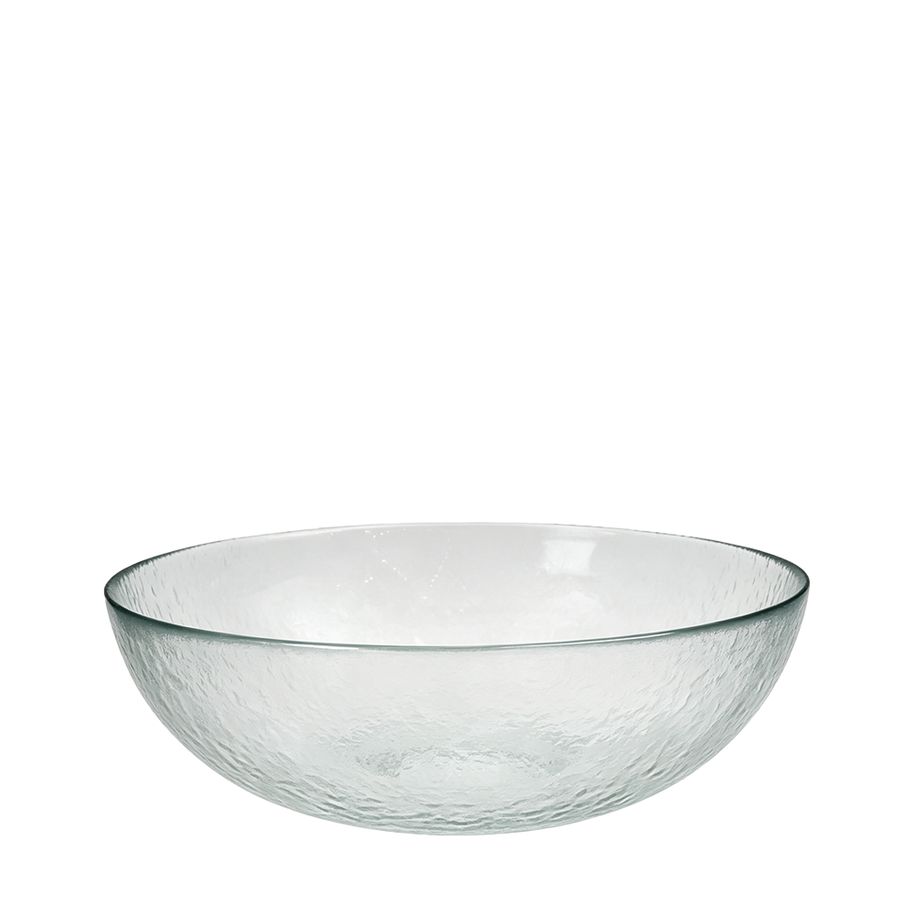 Glacier 28cm Clear Glass Shallow Bowl