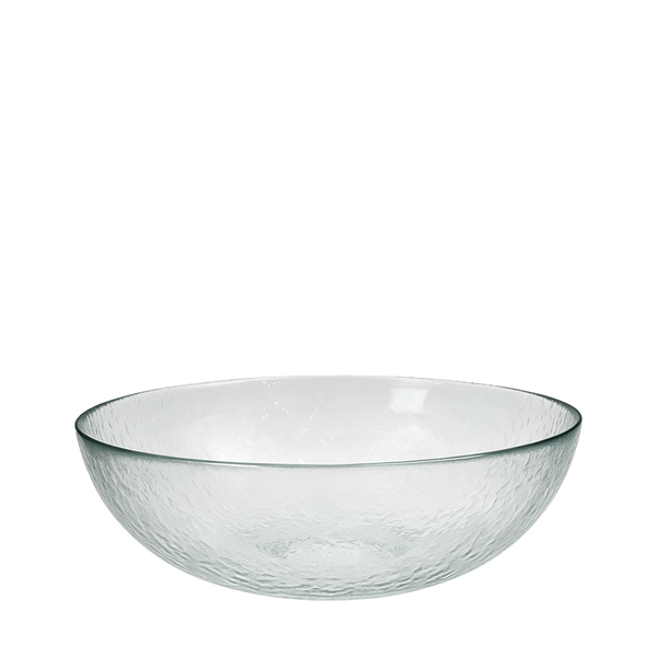 Glacier 28cm Clear Glass Shallow Bowl