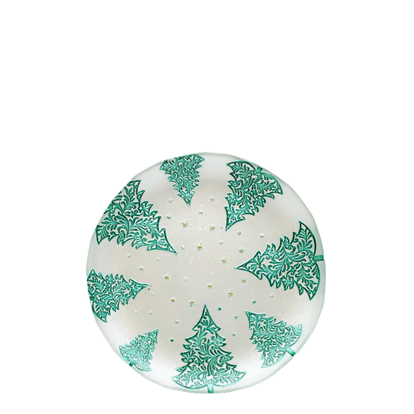 Forest Dream 21cm Glass Plate, Green