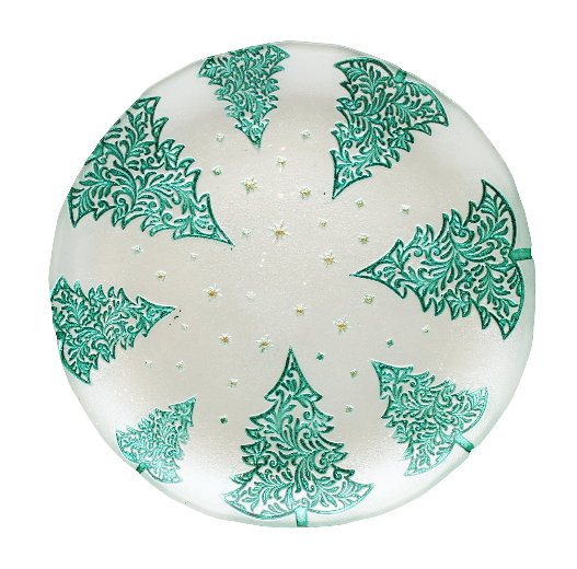 Forest Dream 21cm Glass Plate, Green