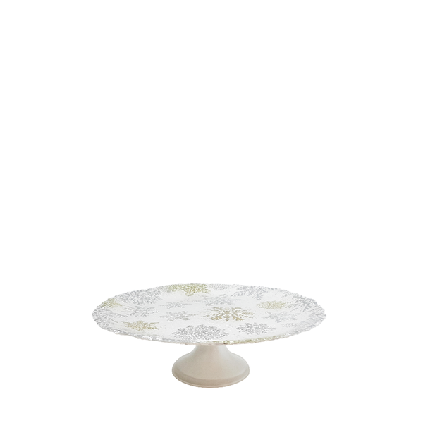Winter Wonderland 33cm Footed Glass Cake Server