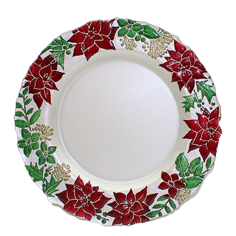 Classic Christmas 32cm Glass Charger