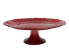 Opulence 32cm Footed Glass Red Cake Plate