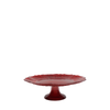 Opulence 32cm Footed Glass Red Cake Plate