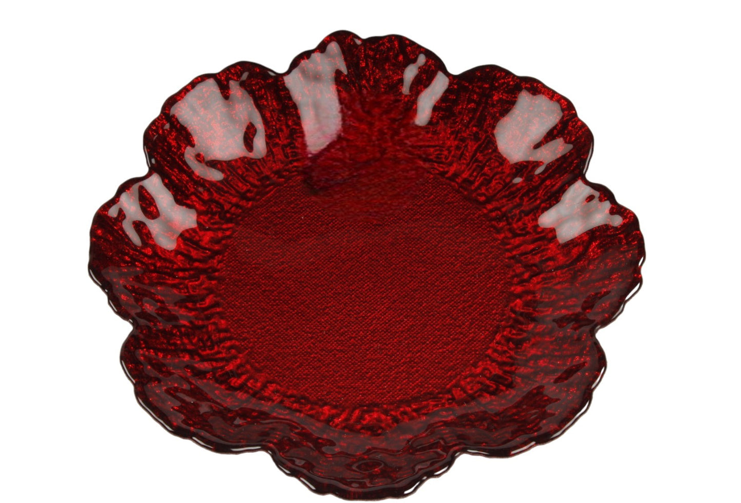 Opulence 16cm Glass Red Plate