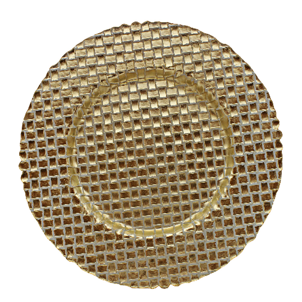 Tessa 32cm Gold Glass Charger
