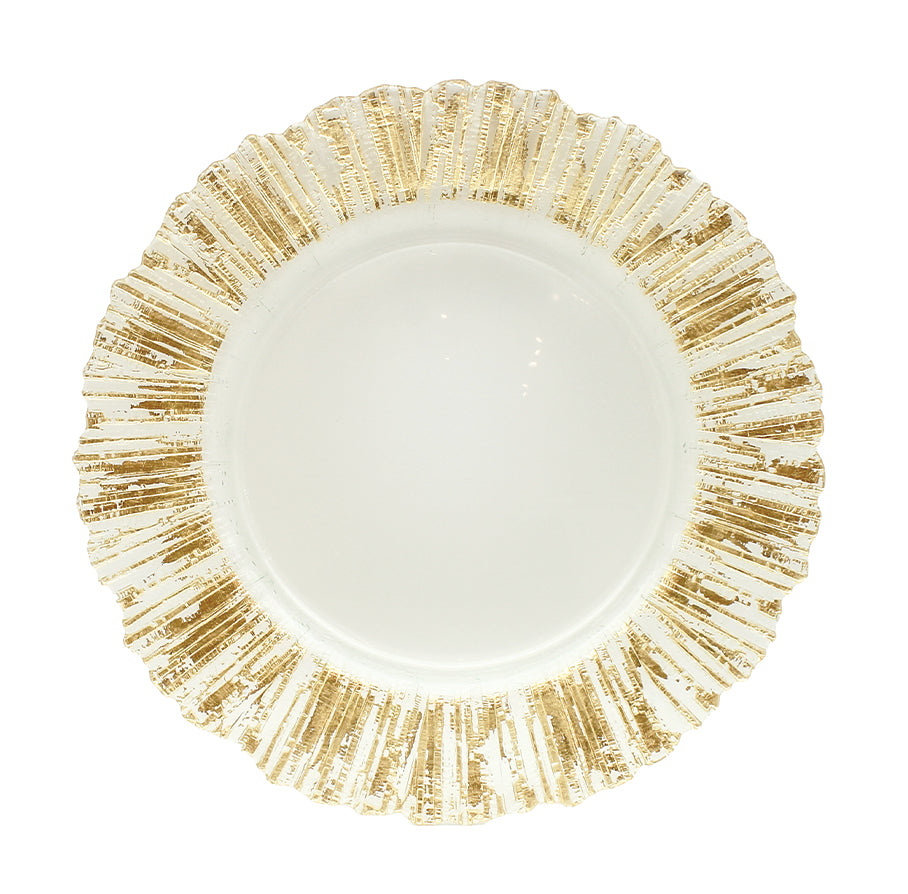 Capri 33cm Gold Glass Charger