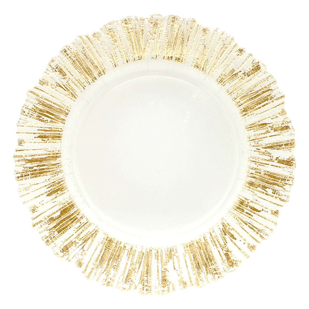 Capri 33cm Gold Glass Charger