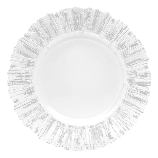Capri 33cm Silver Glass Charger
