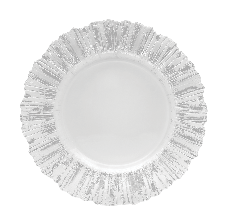 Capri 33cm Silver Glass Charger