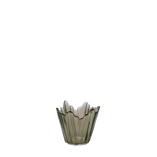 Cinzia Coffee Lustre Votive Holder