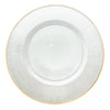 Radiance 33cm Clear Glass Charger Plate with Gold Rim