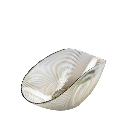 Radiance 40.5cm Glass Oval Bowl, Coffee Lustre