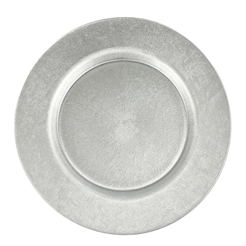 Symphony 32cm Silver Glass Charger