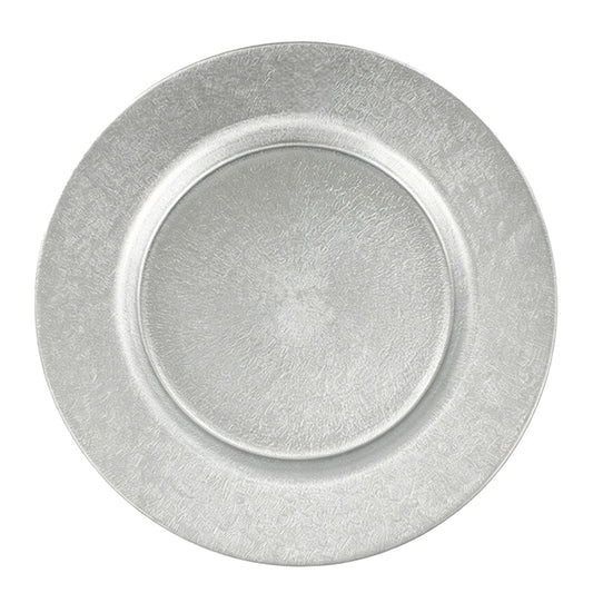 Symphony 32cm Silver Glass Charger