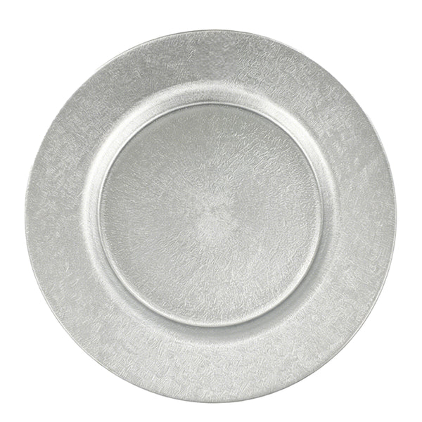 Symphony 32cm Silver Glass Charger