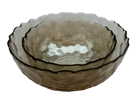 Olympia 25cm Glass Bowl, Coffee Lustre