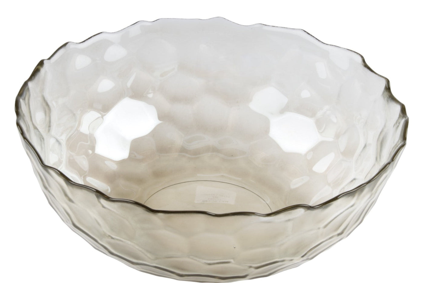 Olympia 25cm Glass Bowl, Coffee Lustre