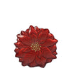 Poinsettia 23cm Glass Red Plate