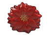 Poinsettia 23cm Glass Red Plate