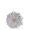 Poinsettia 23cm White Glass  Plate