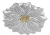 Poinsettia 23cm White Glass  Plate