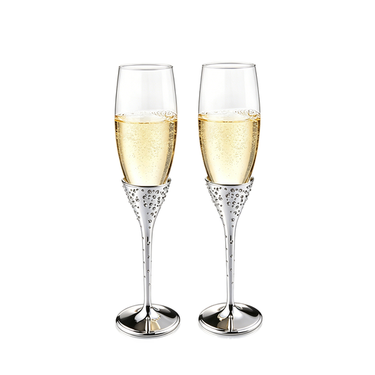 Cherish Crystals Champagne Flute Set of 2