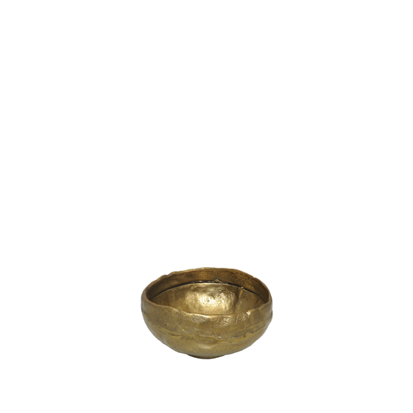 Layla Small Centerpiece Bowl 18 x 9cm, Gold Finish