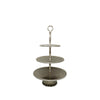 Odyssey 3-tier Server 63cm H, Nickel Finish