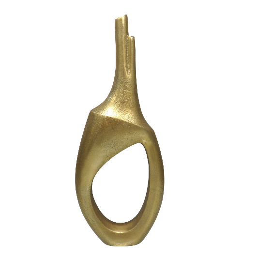 Iman Small Vase 59cm H, Gold Finish