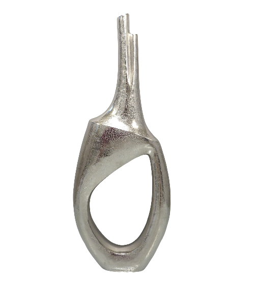 Iman Large Vase 73cm H, Nickel Finish