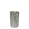 Gaia Small Pillar Holder 21cm H, Nickel Finish