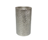 Gaia Small Pillar Holder 21cm H, Nickel Finish